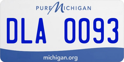 MI license plate DLA0093