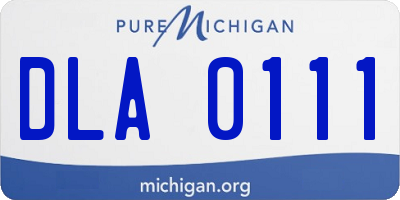 MI license plate DLA0111