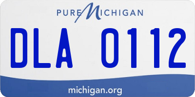 MI license plate DLA0112