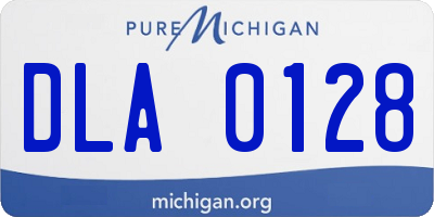 MI license plate DLA0128