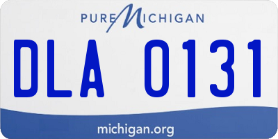 MI license plate DLA0131
