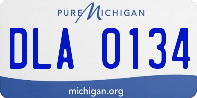 MI license plate DLA0134
