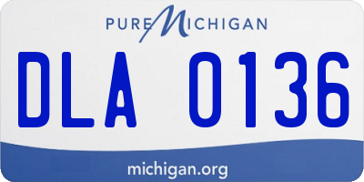 MI license plate DLA0136