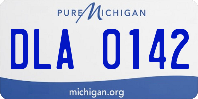 MI license plate DLA0142