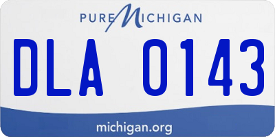 MI license plate DLA0143