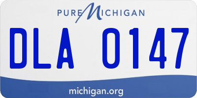 MI license plate DLA0147