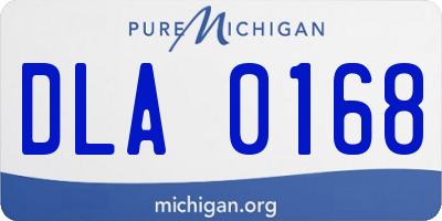 MI license plate DLA0168