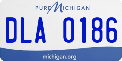 MI license plate DLA0186