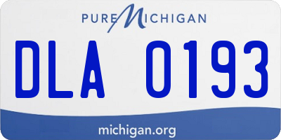 MI license plate DLA0193