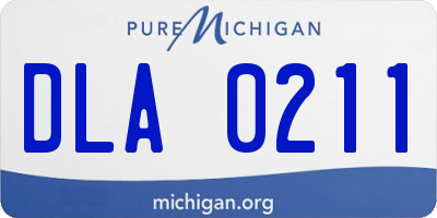 MI license plate DLA0211