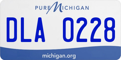 MI license plate DLA0228
