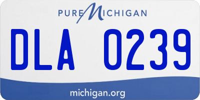 MI license plate DLA0239