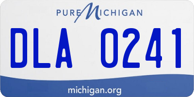 MI license plate DLA0241