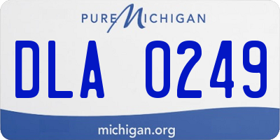 MI license plate DLA0249