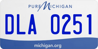 MI license plate DLA0251