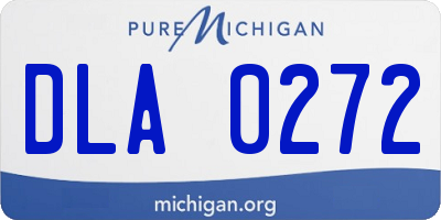 MI license plate DLA0272