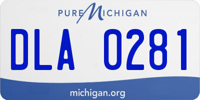 MI license plate DLA0281