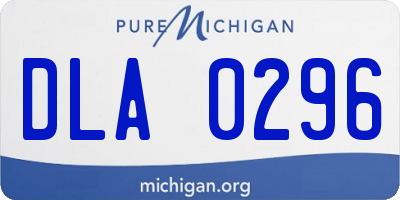 MI license plate DLA0296