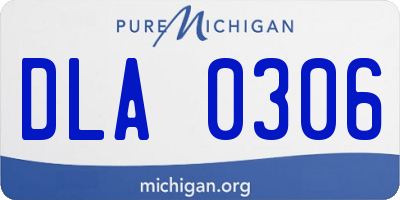 MI license plate DLA0306