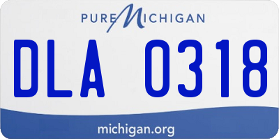 MI license plate DLA0318