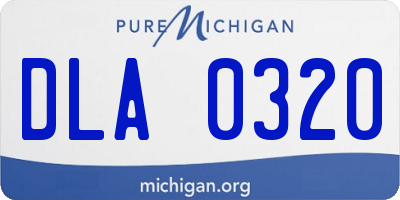 MI license plate DLA0320