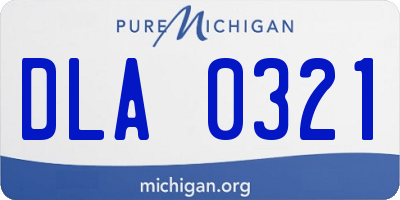 MI license plate DLA0321