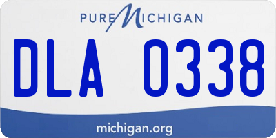 MI license plate DLA0338