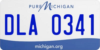 MI license plate DLA0341