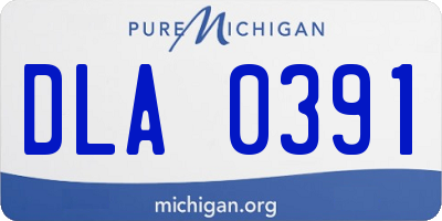 MI license plate DLA0391