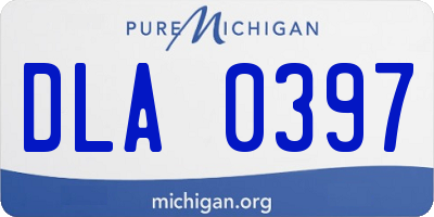 MI license plate DLA0397
