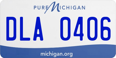 MI license plate DLA0406