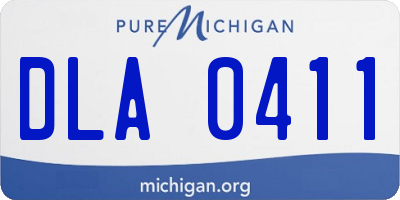 MI license plate DLA0411