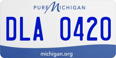 MI license plate DLA0420