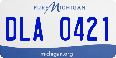 MI license plate DLA0421