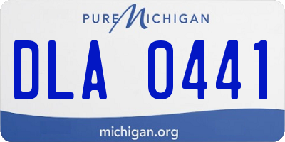 MI license plate DLA0441