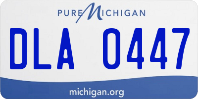 MI license plate DLA0447