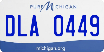 MI license plate DLA0449