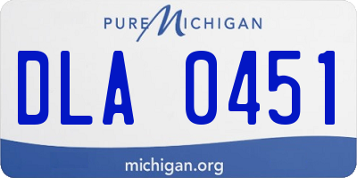 MI license plate DLA0451