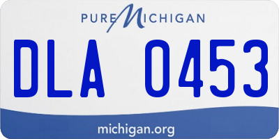 MI license plate DLA0453
