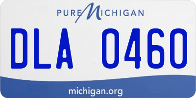 MI license plate DLA0460