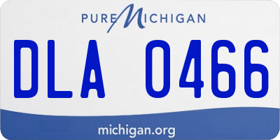 MI license plate DLA0466