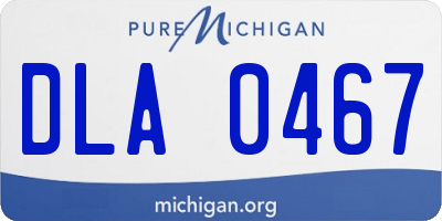 MI license plate DLA0467