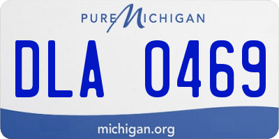 MI license plate DLA0469