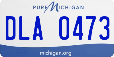 MI license plate DLA0473