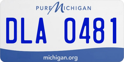 MI license plate DLA0481