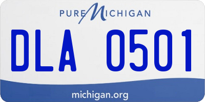 MI license plate DLA0501