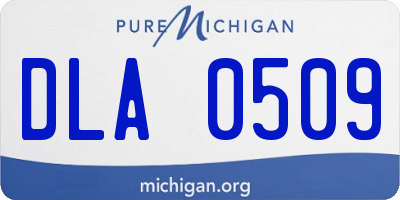 MI license plate DLA0509