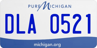 MI license plate DLA0521