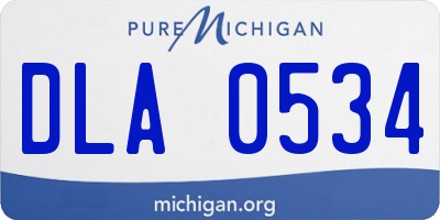 MI license plate DLA0534