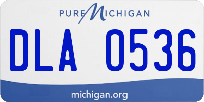 MI license plate DLA0536